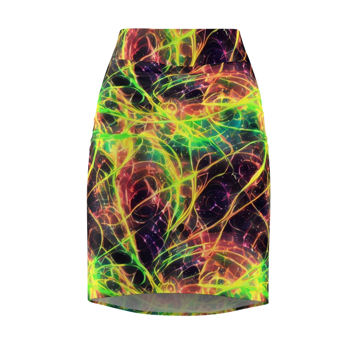 Inferno Veins on Pencil Skirt — Front