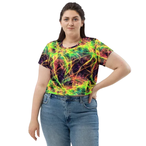 Inferno Veins on a Crop Tee