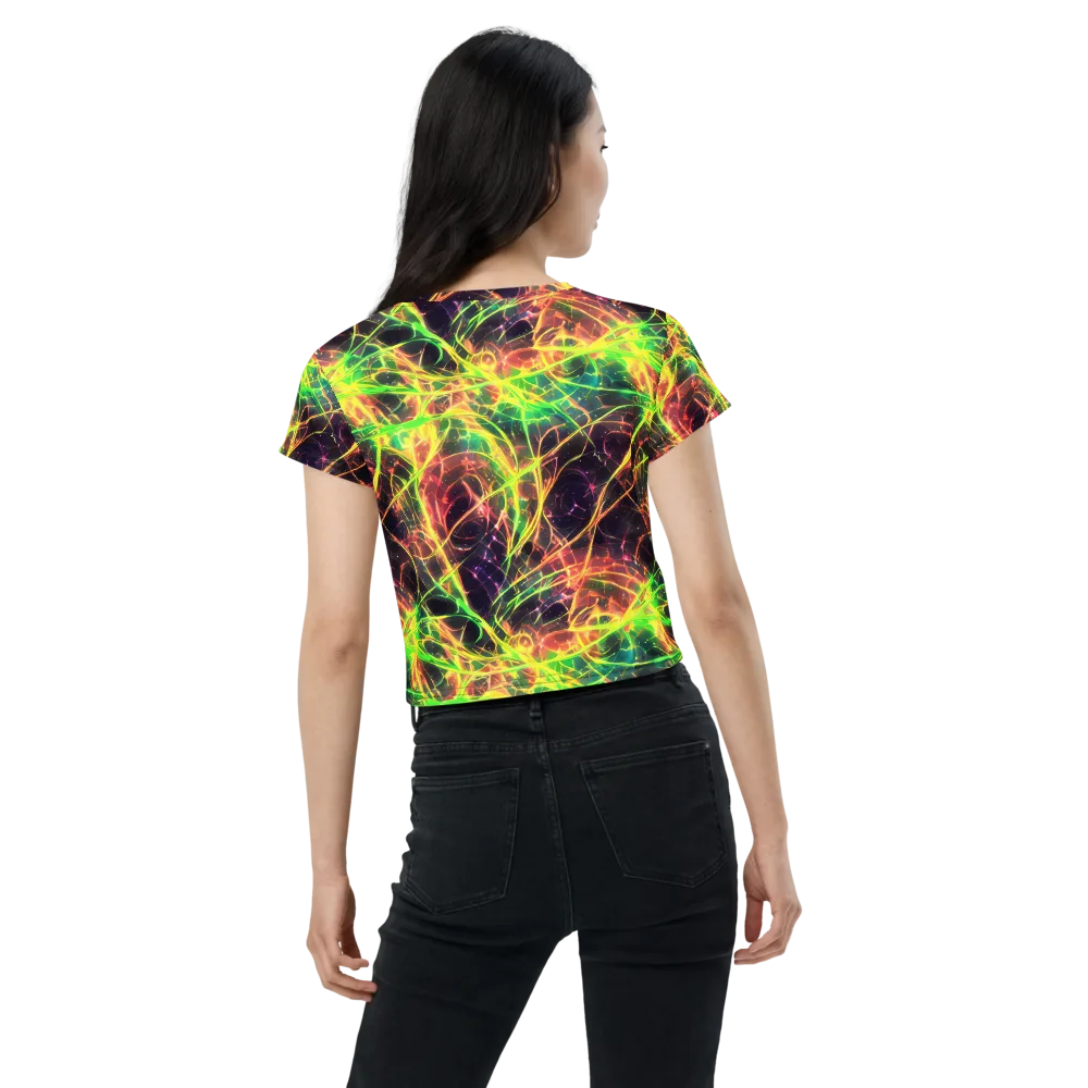Inferno Veins on Crop Tee — Back