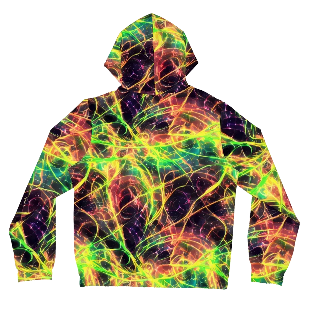 Inferno Veins on Women's Full-Zip Hoodie — Back