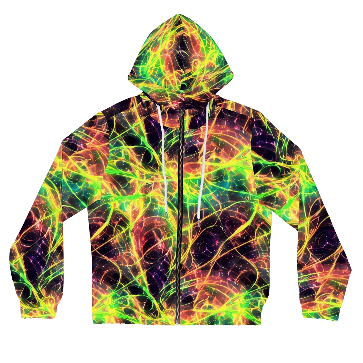 Inferno Veins on Women's Full-Zip Hoodie — Front