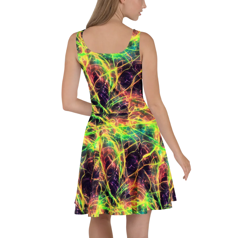 Inferno Veins on Skater Dress — Back