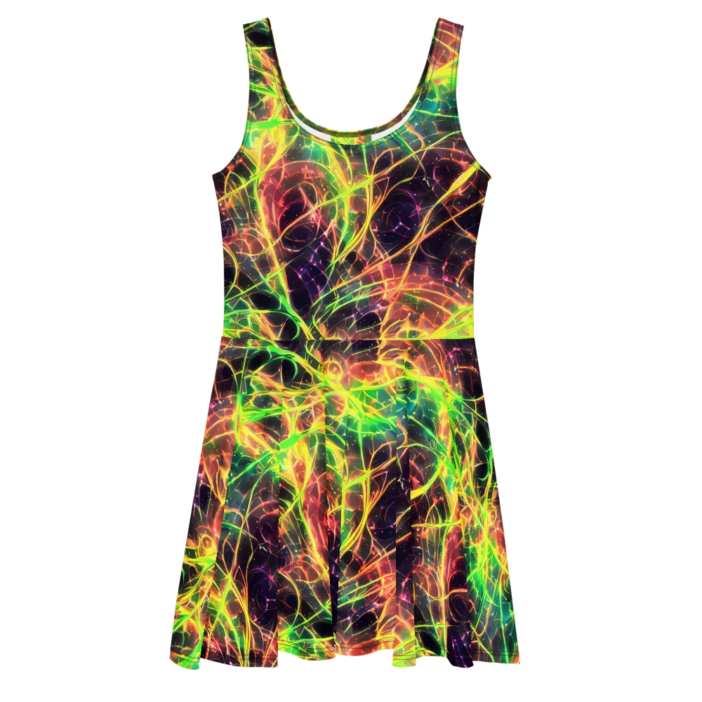 Inferno Veins on Skater Dress — Front