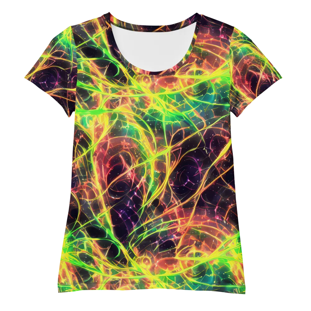 Inferno Veins on Women's Athletic T-Shirt — Front