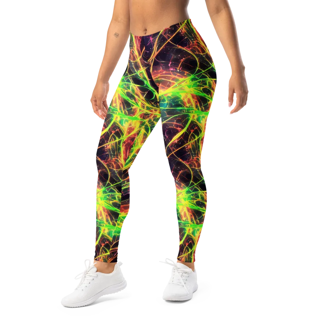 Inferno Veins on Leggings — Left Front