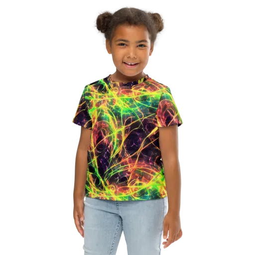 Inferno Veins on a Kids Crew Neck T-Shirt