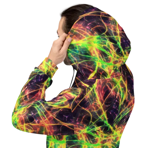 Inferno Veins on a Hoodie