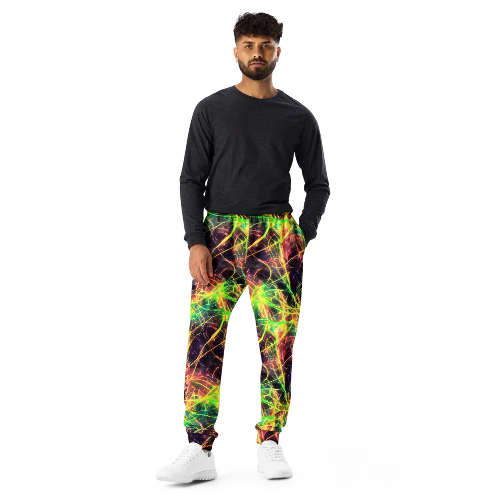 Inferno Veins on Men's Joggers — Front