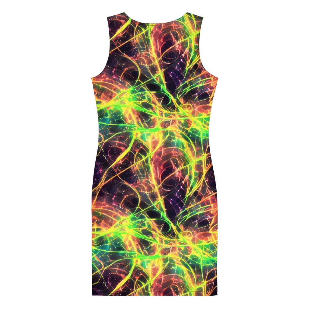 Inferno Veins on Bodycon Dress — Back