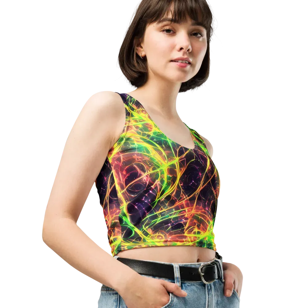 Inferno Veins on Crop Top — Right Front