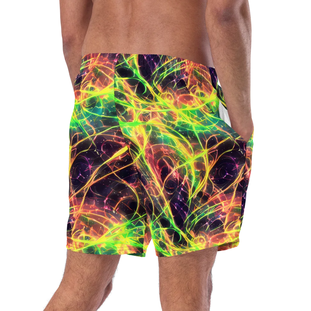Inferno Veins on Swim Trunks — Right Back
