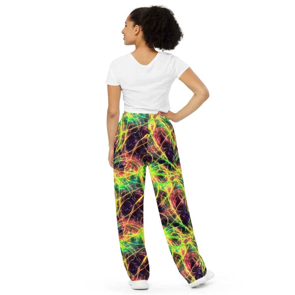 Inferno Veins on Wide-Leg Pants — Back