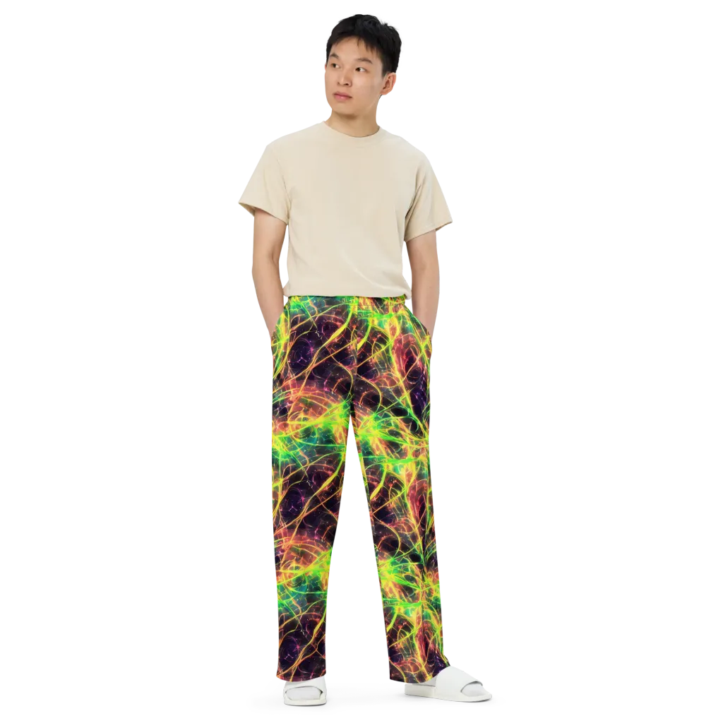 Inferno Veins on Wide-Leg Pants — Front