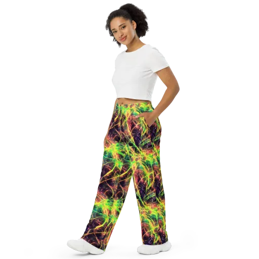 Inferno Veins on a Wide-Leg Pants