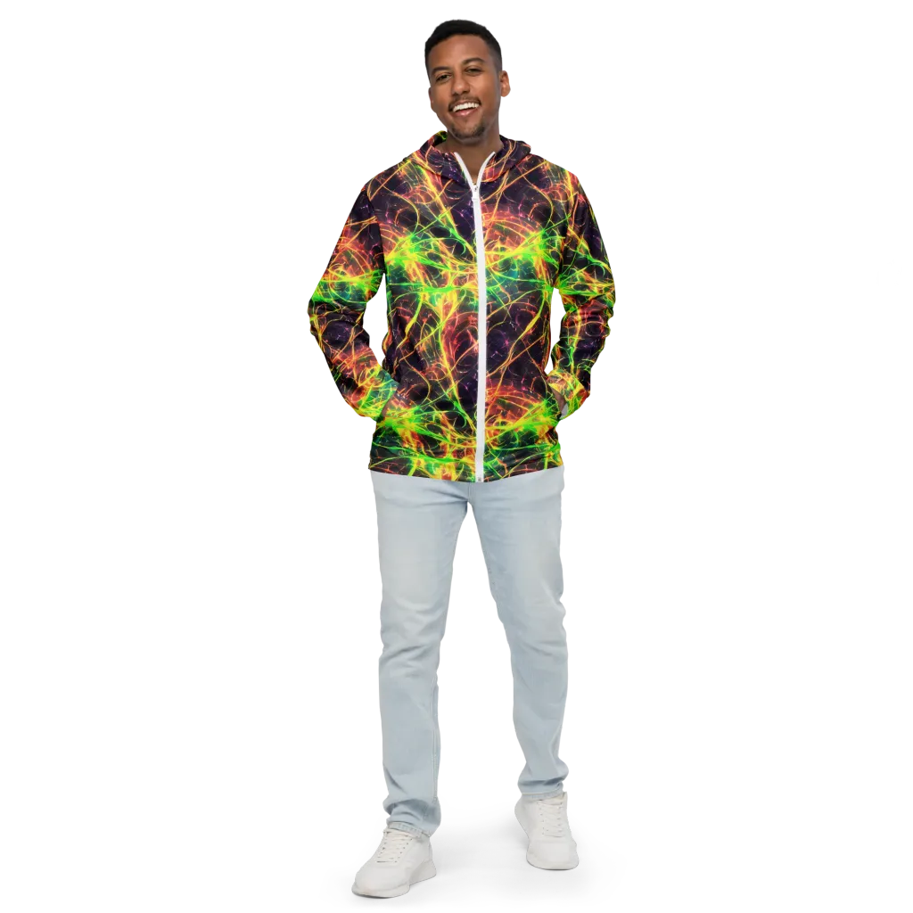 Inferno Veins on Men's Windbreaker — Front