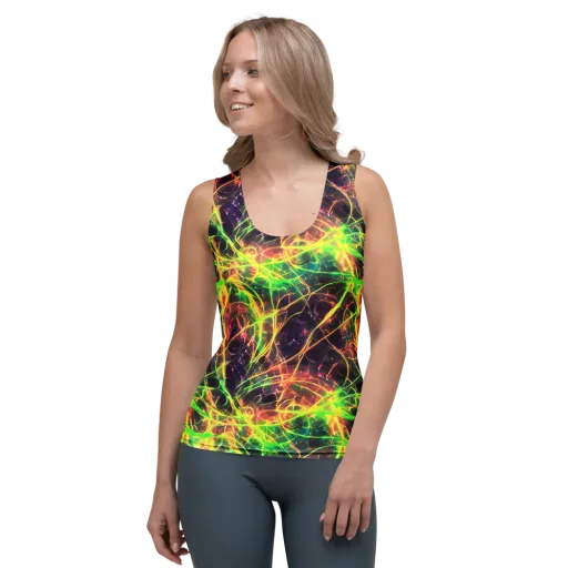 Inferno Veins on a Women's Tank Top