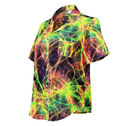 Inferno Veins on a Women's Short Sleeve Pajama Top