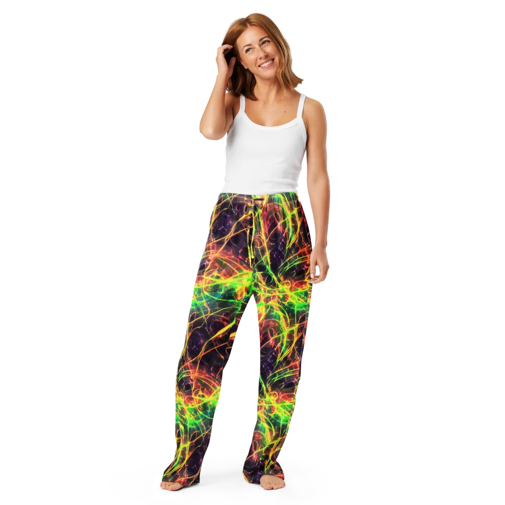 Inferno Veins on Women's Pajama Pants — Front