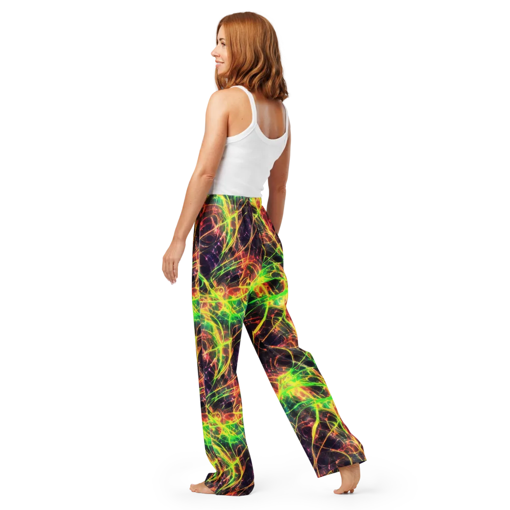 Inferno Veins on Women's Pajama Pants — Back