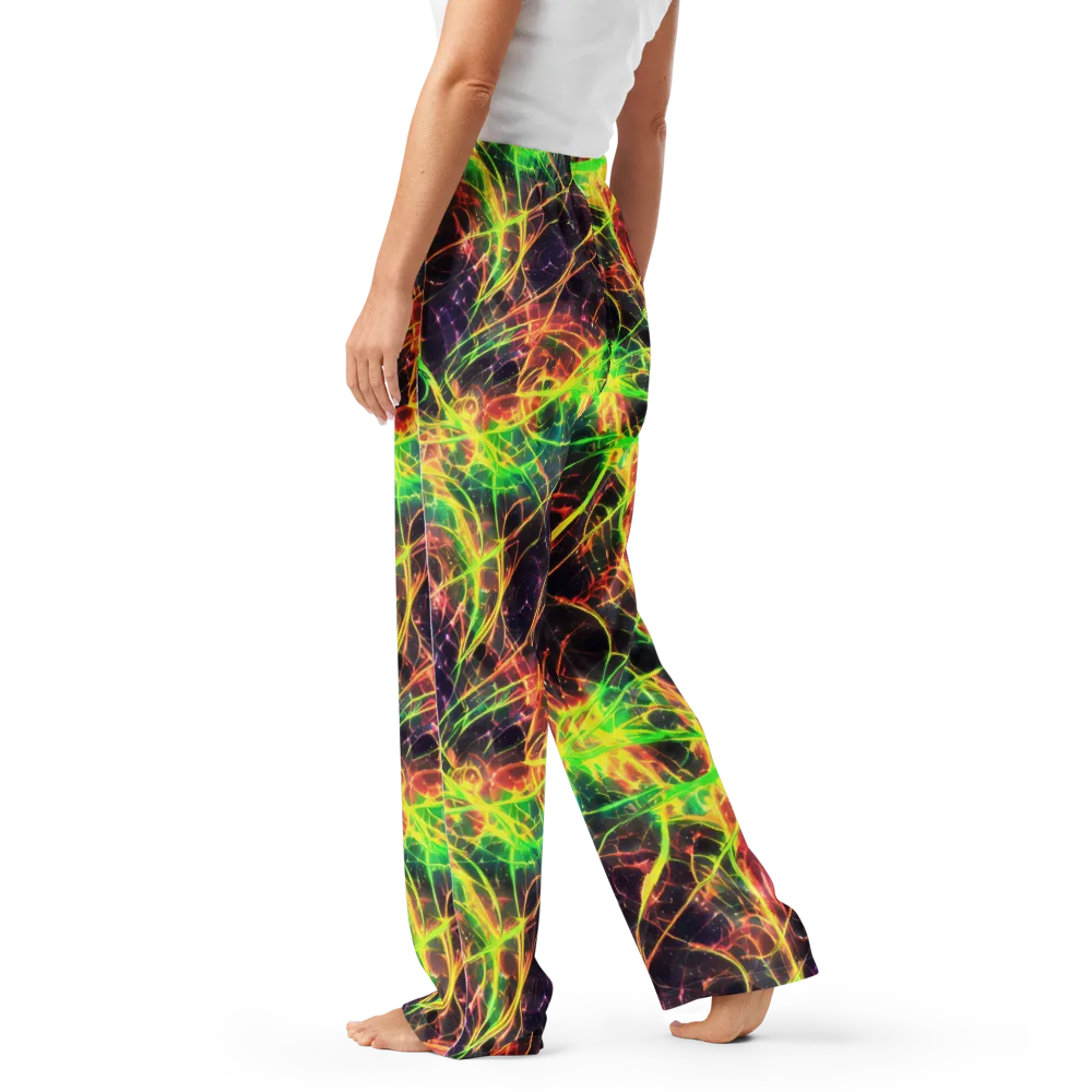 Inferno Veins on Women's Pajama Pants — Left
