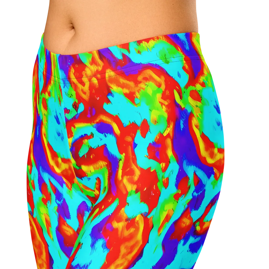 Candy Riot on Capri Leggings — Zoomed-in