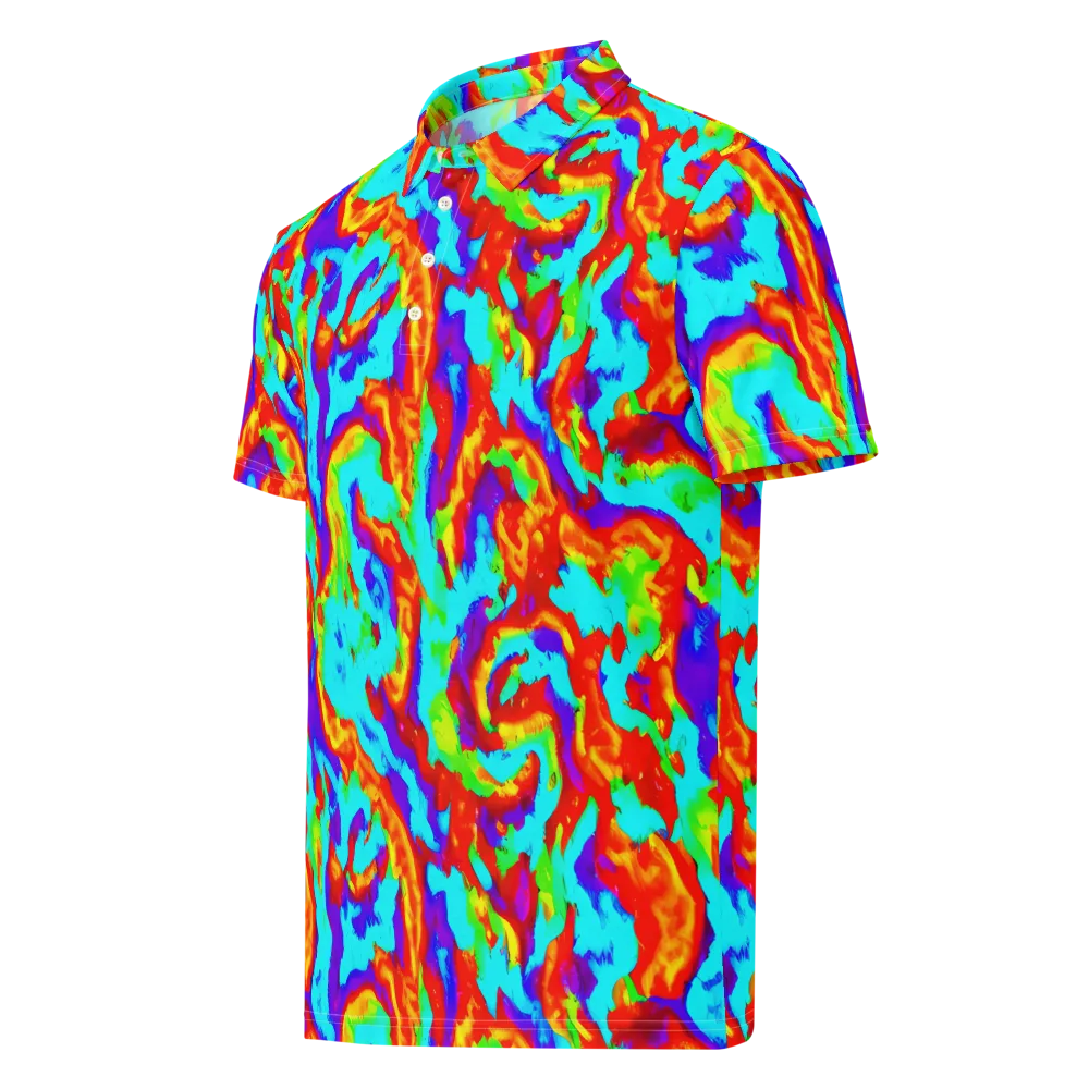 Candy Riot on Men's Slim Fit Polo Shirt — Left Front