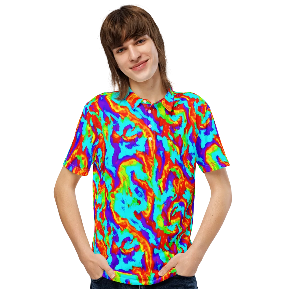 Candy Riot on Men's Slim Fit Polo Shirt — Front