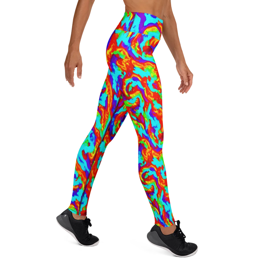 Candy Riot on Yoga Leggings — Right