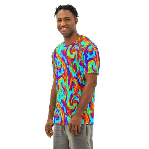 Candy Riot on a Men's Cotton Crew Neck T-Shirt