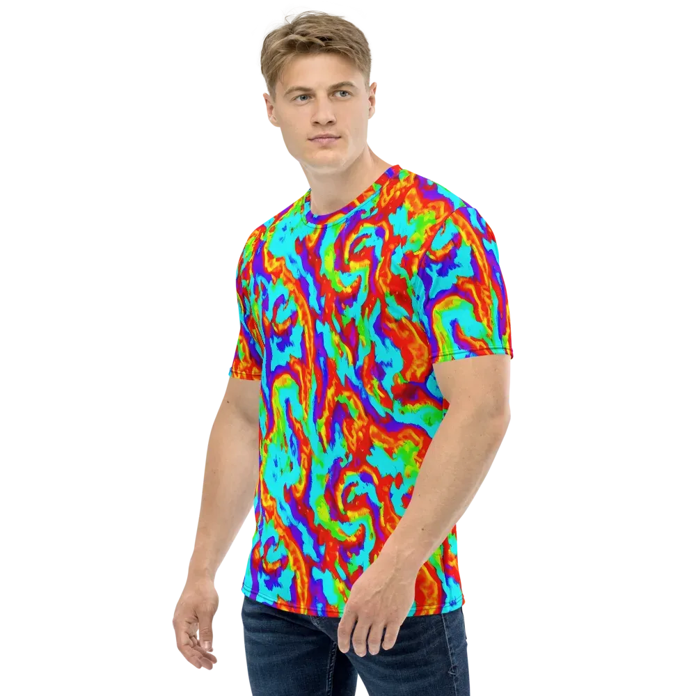 Candy Riot on Men's Crew Neck T-Shirt — Left