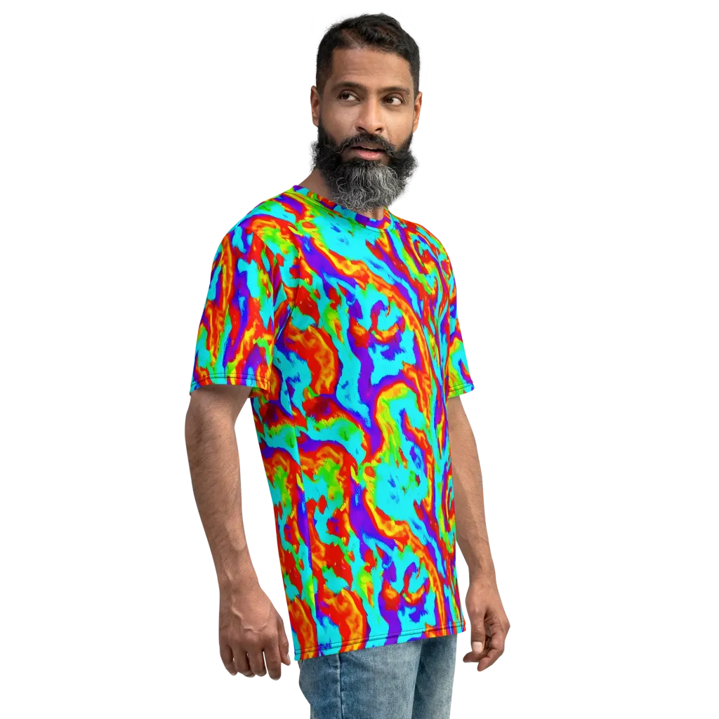 Candy Riot on Men's Crew Neck T-Shirt — Right