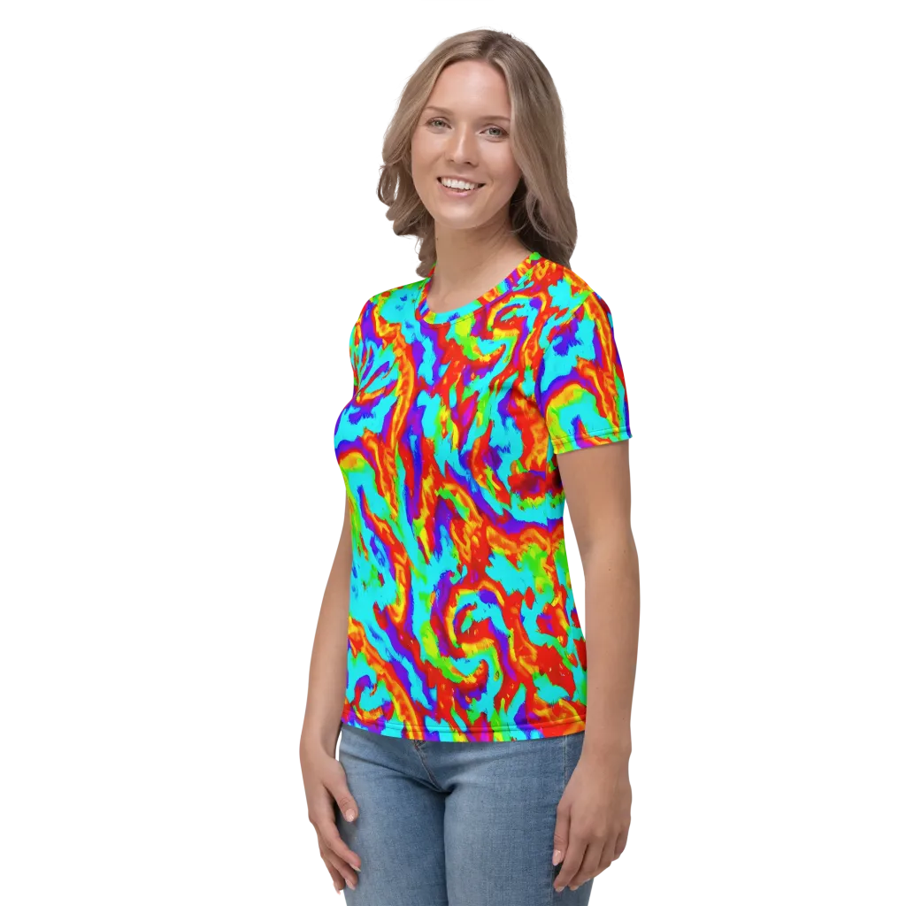 Candy Riot on Women's Crew Neck T-Shirt — Left
