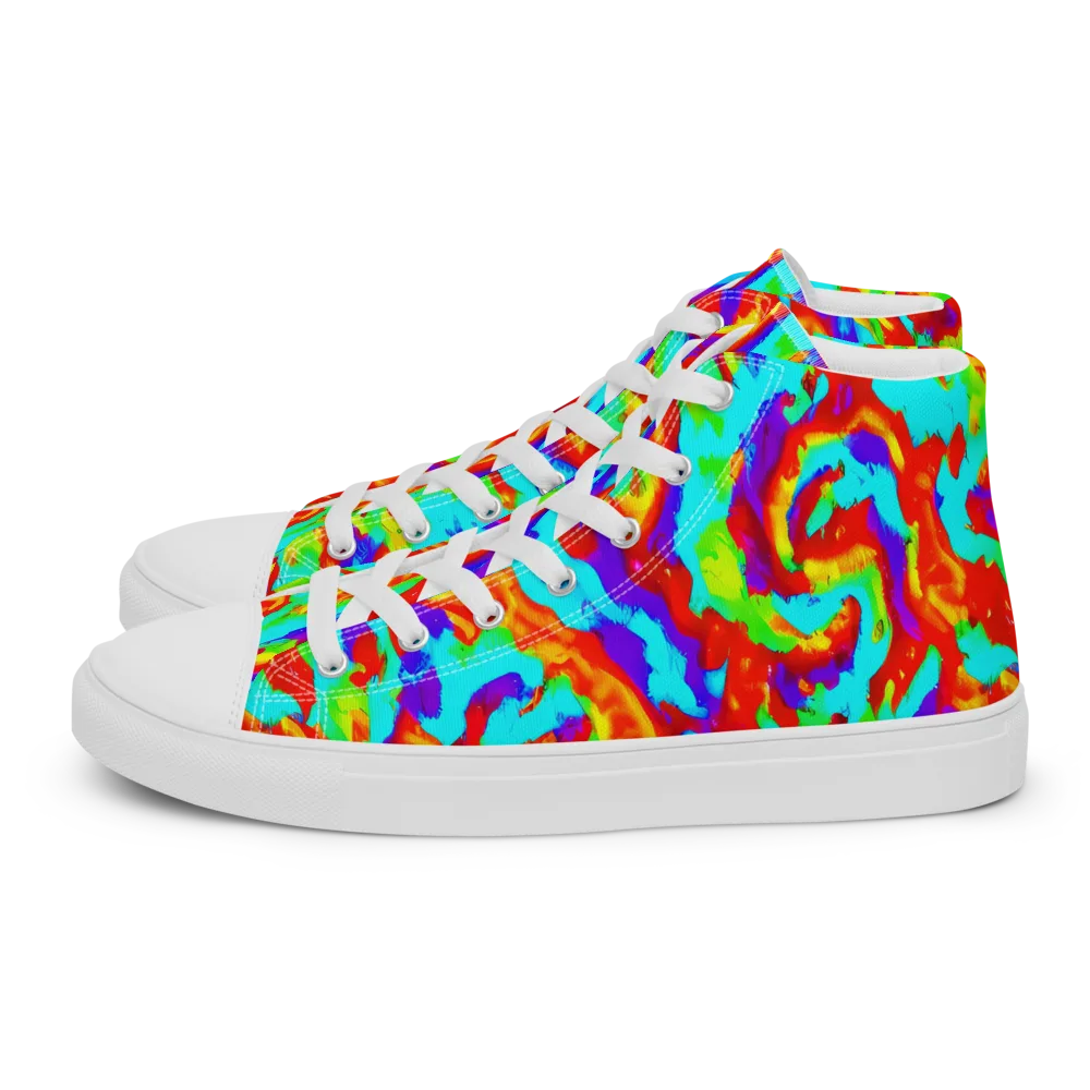 Candy Riot on Women's High Top Canvas Shoes — Left