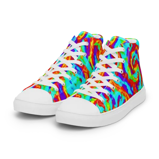 Candy Riot on a Women's High Top Canvas Shoes