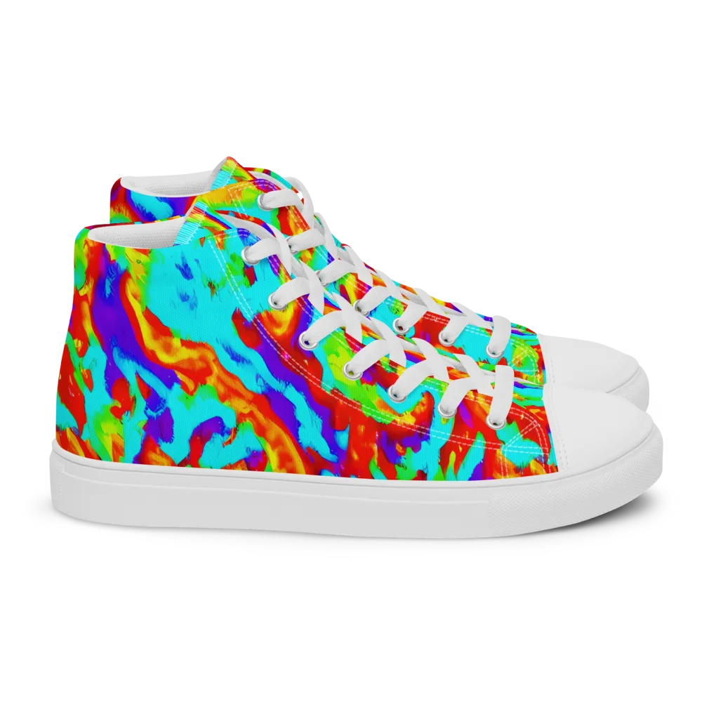 Candy Riot on Women's High Top Canvas Shoes — Right