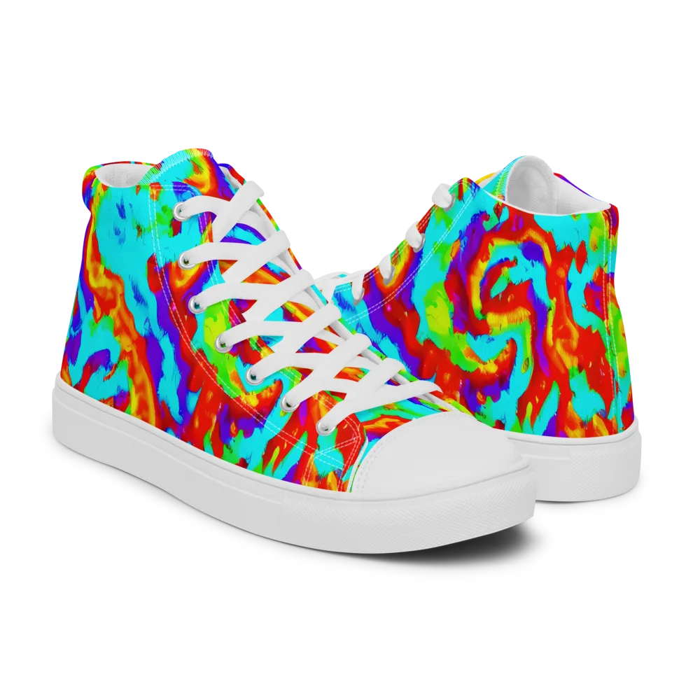 Candy Riot on Women's High Top Canvas Shoes — Right