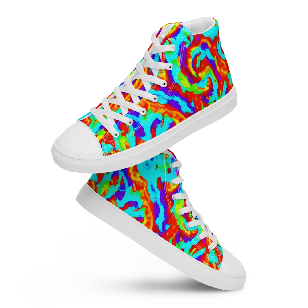Candy Riot on Women's High Top Canvas Shoes — Front