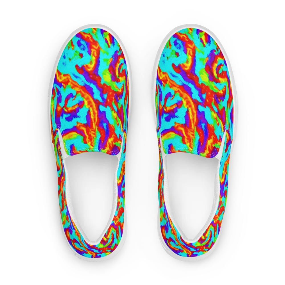 Candy Riot on Men's Slip-On Canvas Shoes — Front
