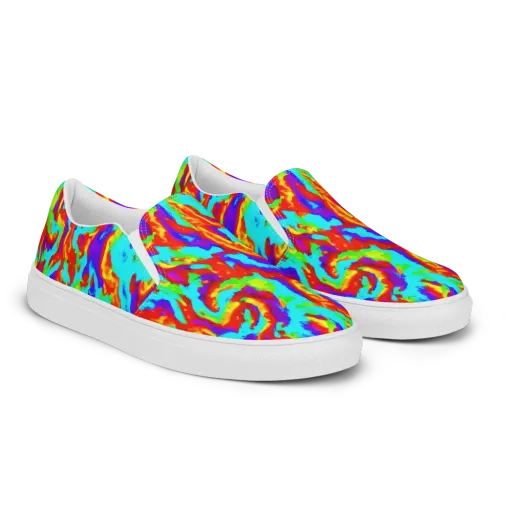 Candy Riot on a Men's Slip-On Canvas Shoes