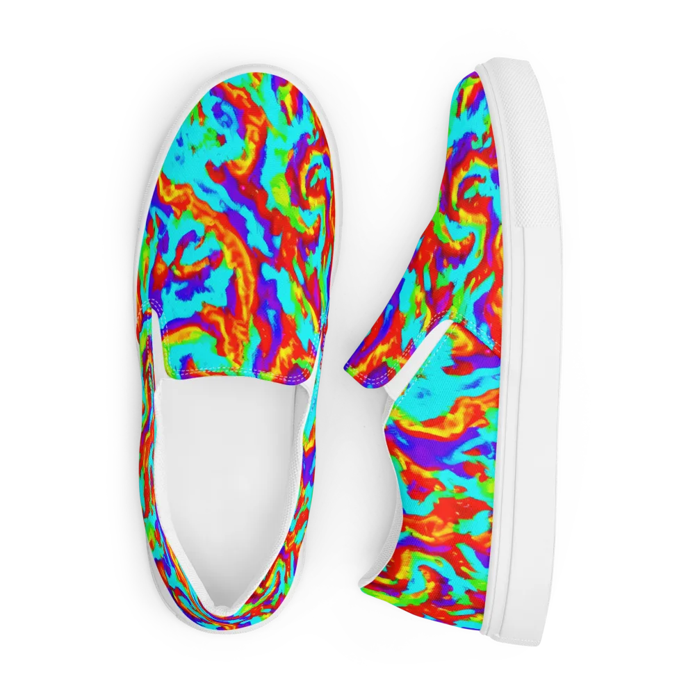 Candy Riot on Men's Slip-On Canvas Shoes — Front