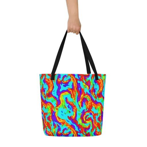 Candy Riot on a Large Tote Bag W/ Pocket