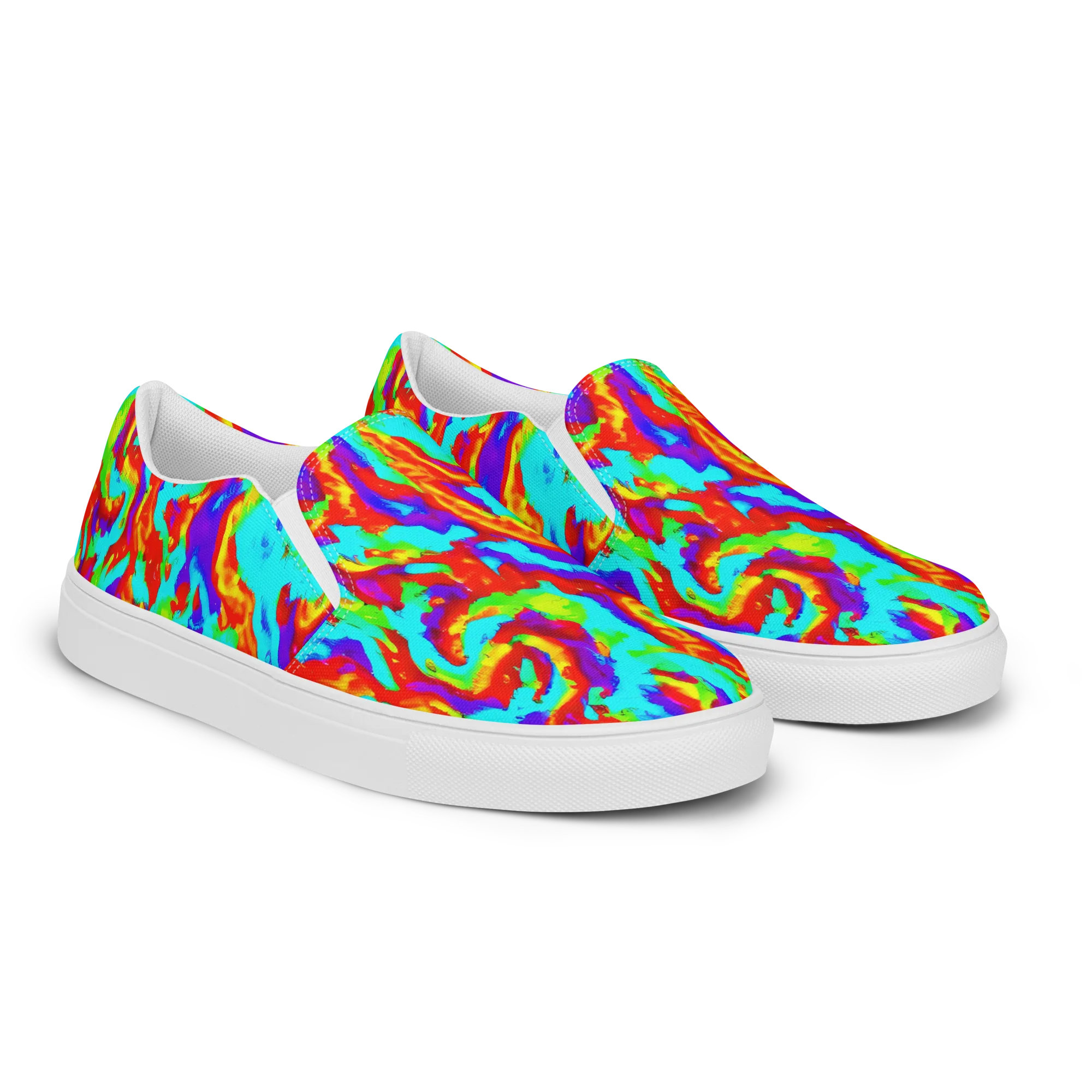 Candy Riot on Women's Slip-On Canvas Shoes — Right Front