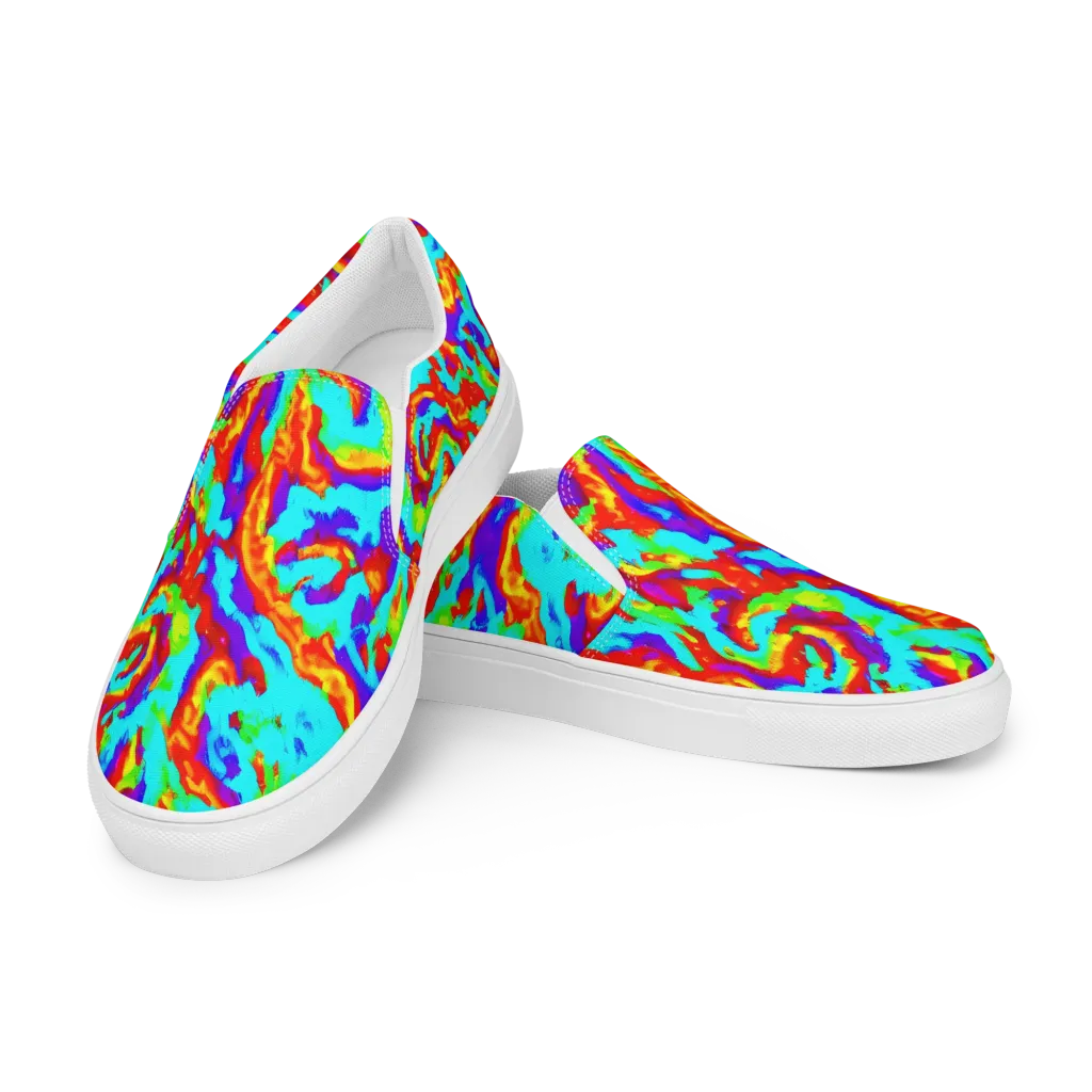 Candy Riot on Women's Slip-On Canvas Shoes — Left Front