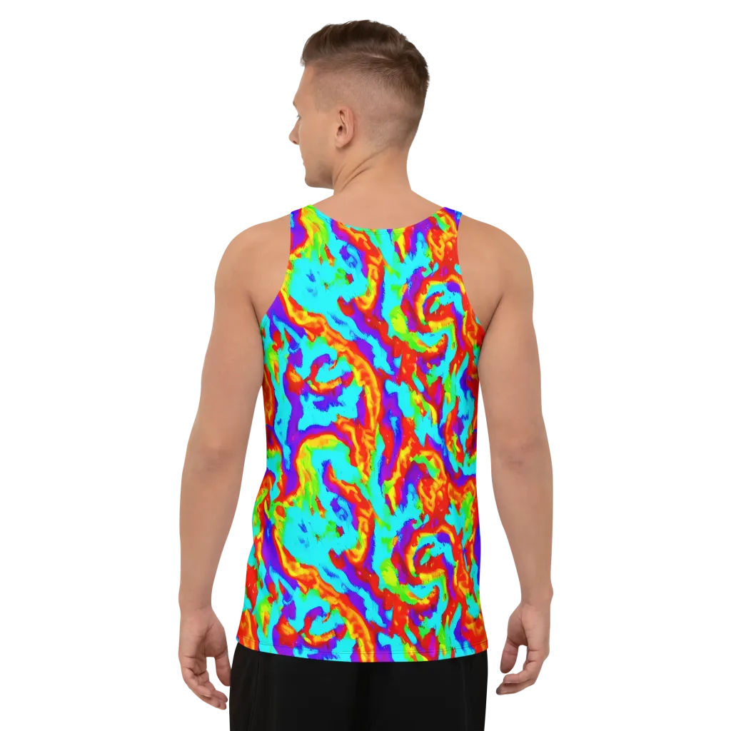Candy Riot on Men's Tank Top — Back
