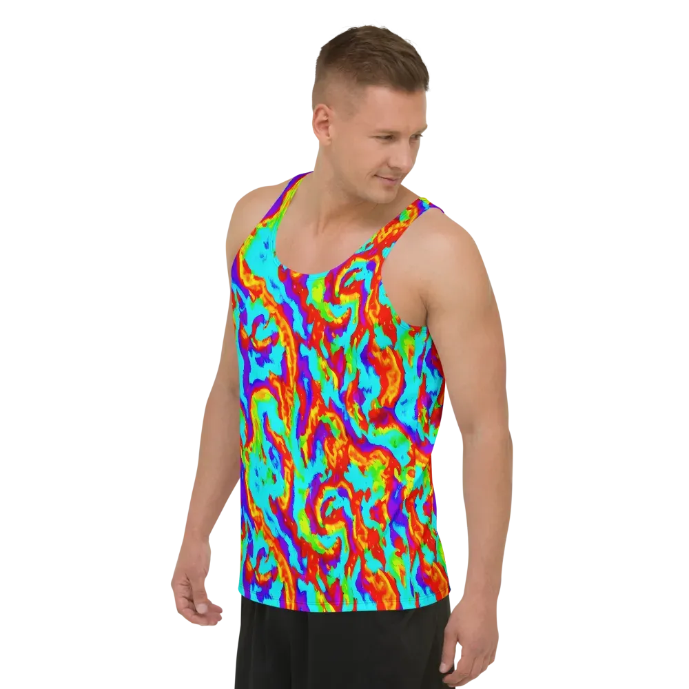 Candy Riot on Men's Tank Top — Left Front