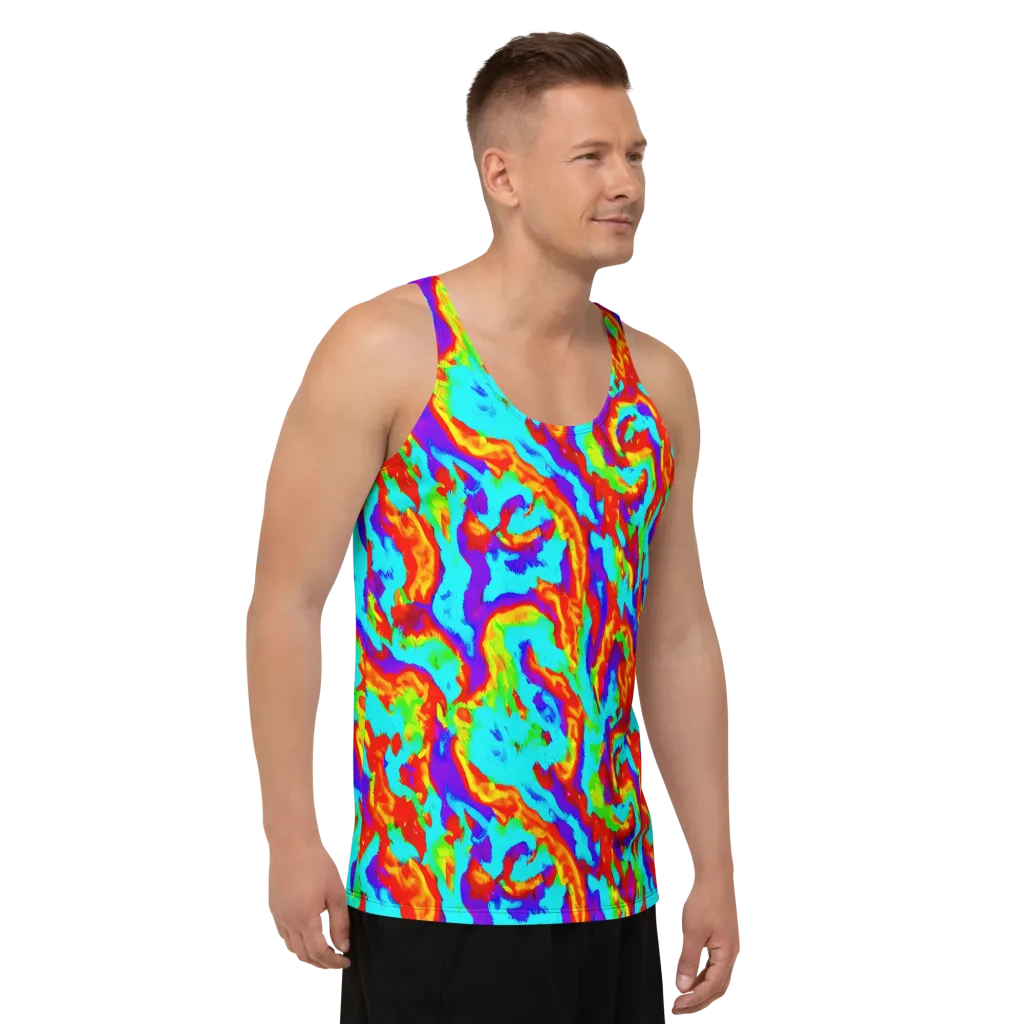 Candy Riot on Men's Tank Top — Right Front