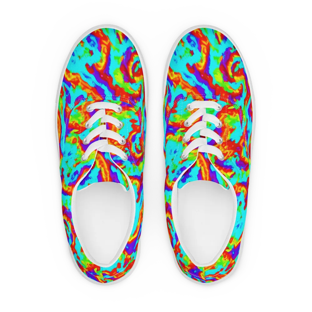 Candy Riot on Men's Lace-Up Canvas Shoes — Front
