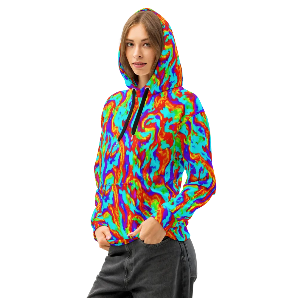 Candy Riot on Cotton Hoodie — Left Front