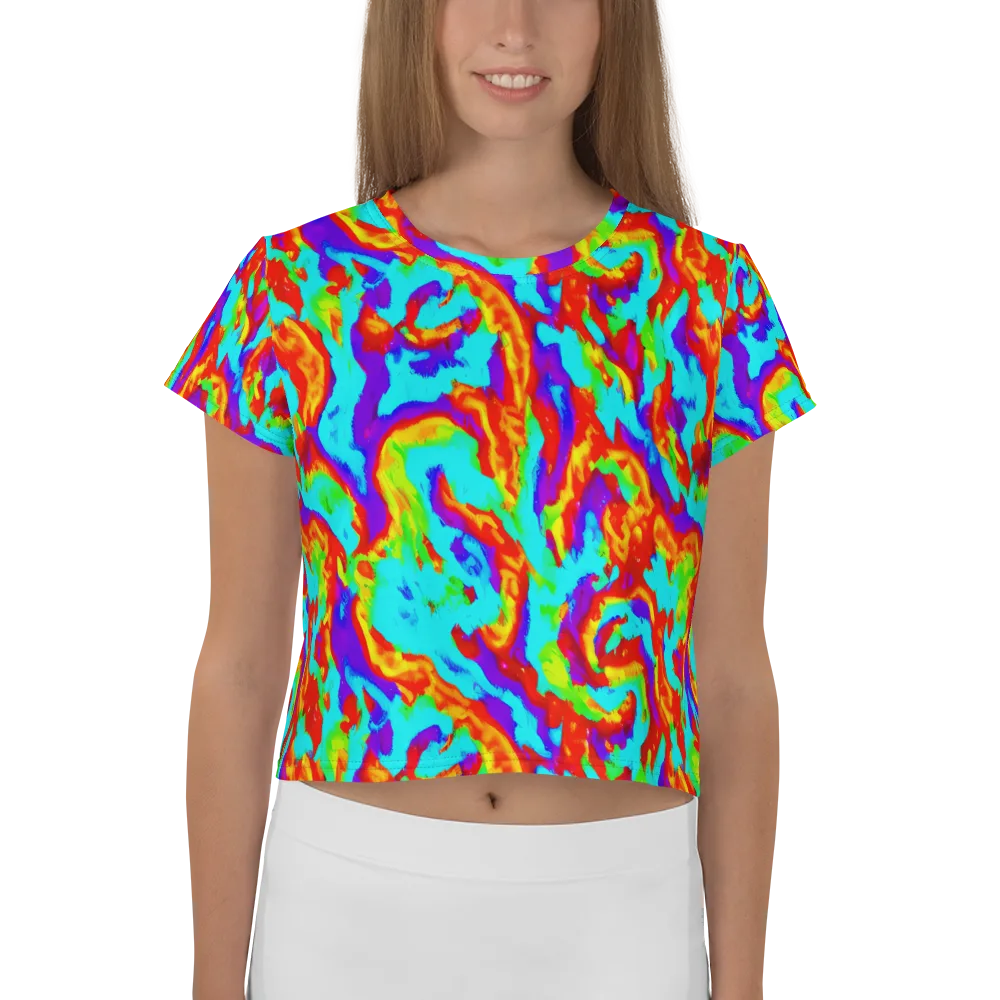 Candy Riot on Crop Tee — Front
