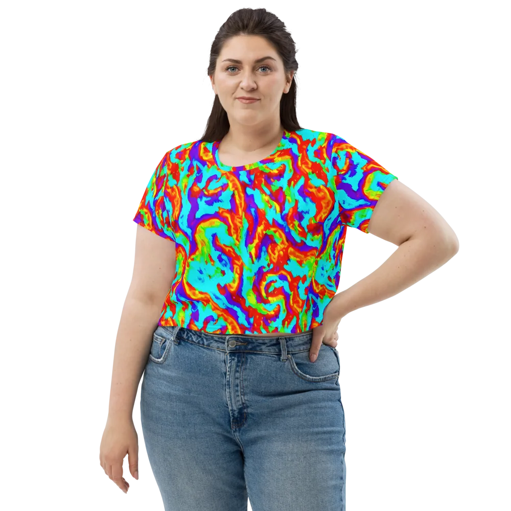 Candy Riot on Crop Tee — Front